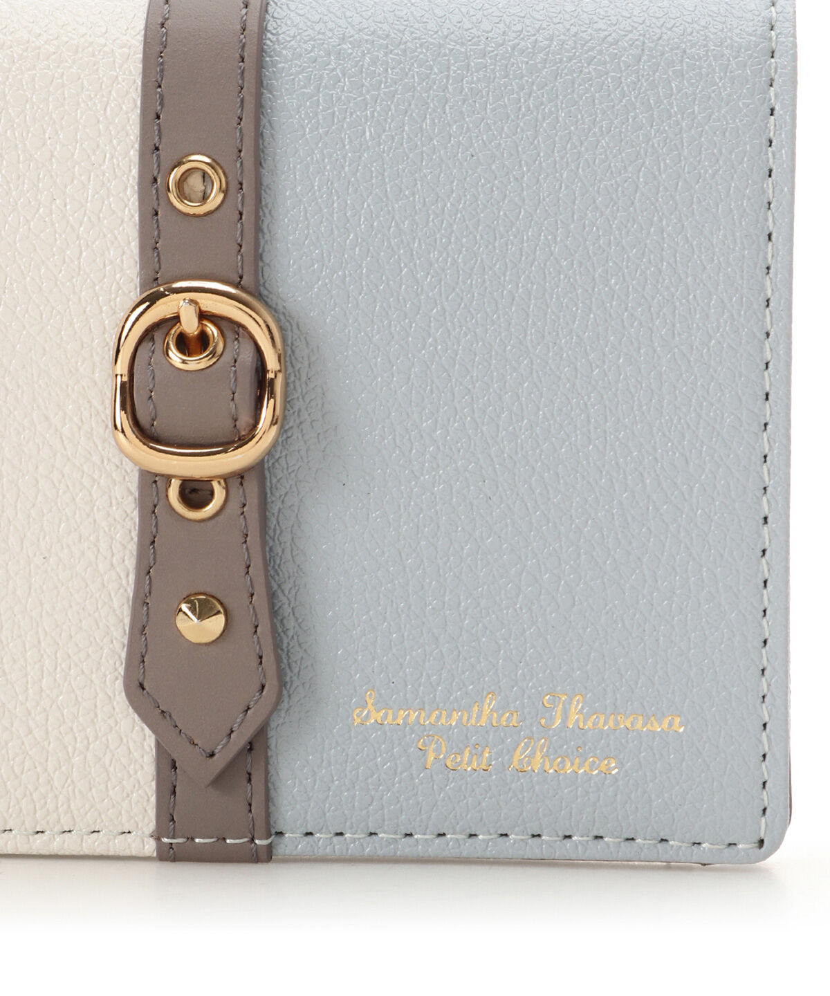 Samantha Thavasa Petit Choice「バイカラーフロントベルト 二つ折り財布」|財布|