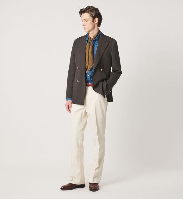 UNITED ARROWS「ギャバジン ダブル 4ボタン ブレザー SーMODEL」|テーラードジャケット|