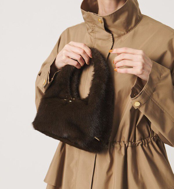 UNITED ARROWS「フェイクファー キューブ ワンハンドルバッグ」|ハンドバッグ|