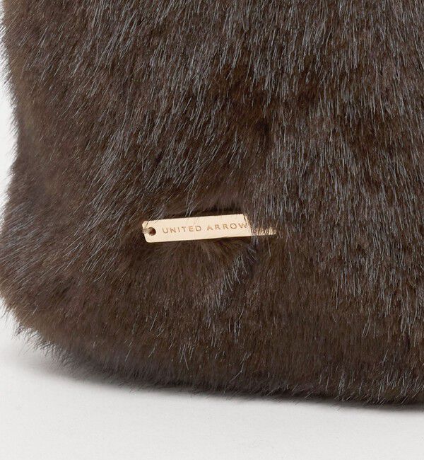 UNITED ARROWS「フェイクファー キューブ ワンハンドルバッグ」|ハンドバッグ|