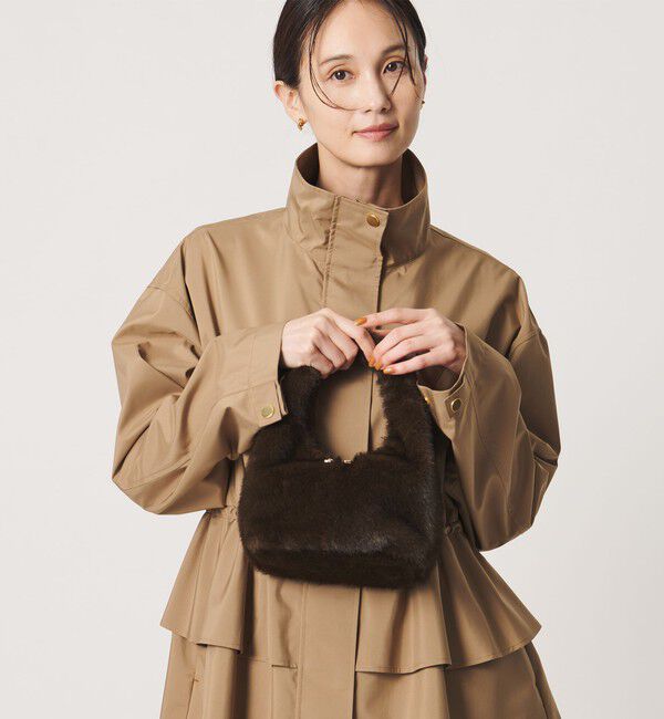 UNITED ARROWS「フェイクファー キューブ ワンハンドルバッグ」|ハンドバッグ|