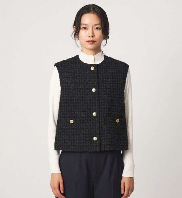 UNITED ARROWS green label relaxing「ファンシーラメ ツイードライク ジレ」|ベスト・ジレ|