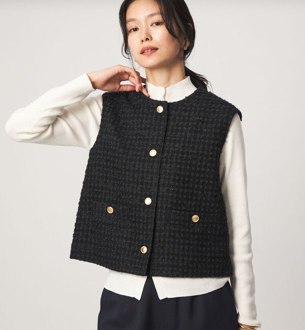 UNITED ARROWS green label relaxing「ファンシーラメ ツイードライク ジレ」|ベスト・ジレ|