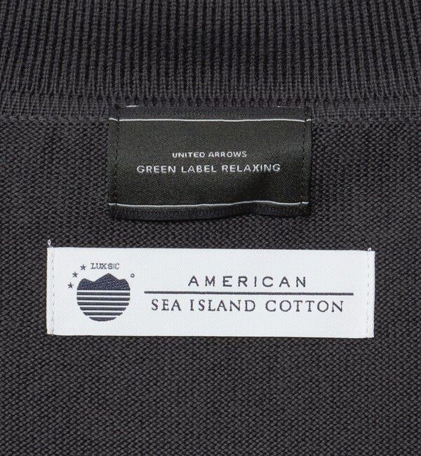 UNITED ARROWS green label relaxing「FINE BASIC アメリカンシーアイランドコットン 長袖 ニットポロシャツ」|ニット・セーター|
