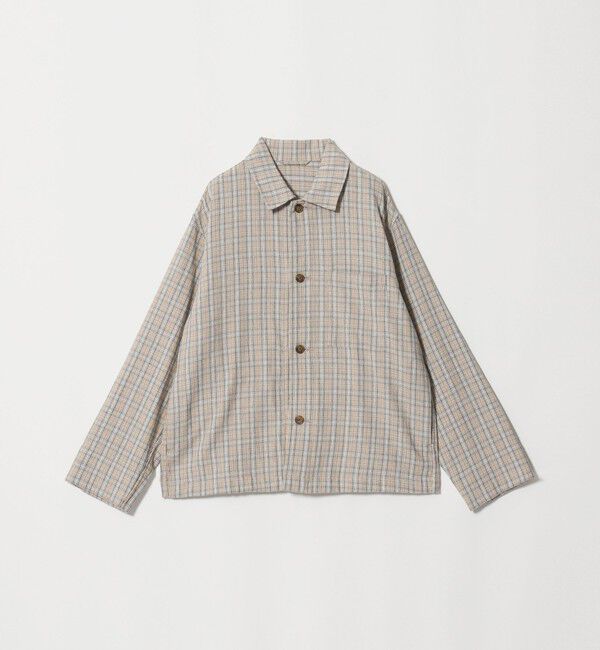 UNITED ARROWS green label relaxing「スペックダイ チェック柄 カバーオール ジャケット」|ブルゾン・スタジャン|BEIGE