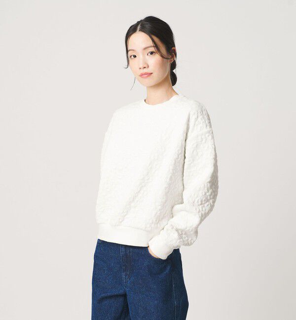 BEAUTY&YOUTH UNITED ARROWS「フラワーレオパード ジャガード クルーネック プルオーバー」|Tシャツ・カットソー|