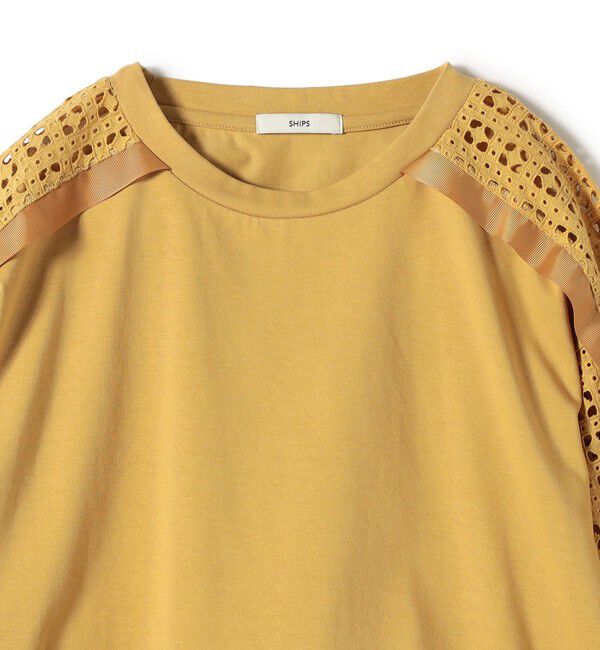 SHIPS for women「【WEB限定】〈手洗い可能〉レース コンビ カットソー」|Tシャツ・カットソー|