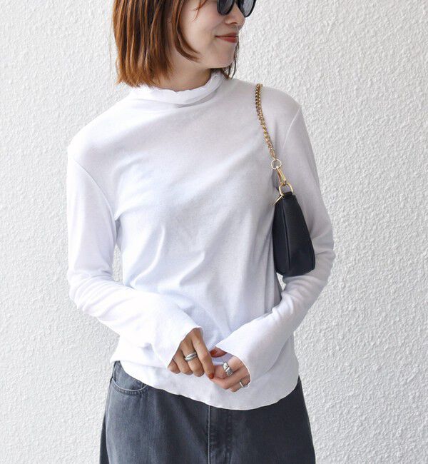 SHIPS any「〈手洗い可能〉コットン ハイネック プルオーバー」|Tシャツ・カットソー|