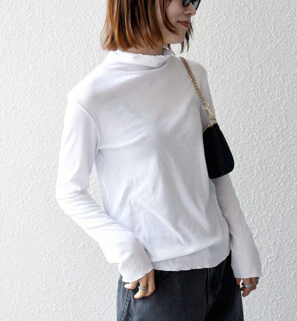 SHIPS any「〈手洗い可能〉コットン ハイネック プルオーバー」|Tシャツ・カットソー|