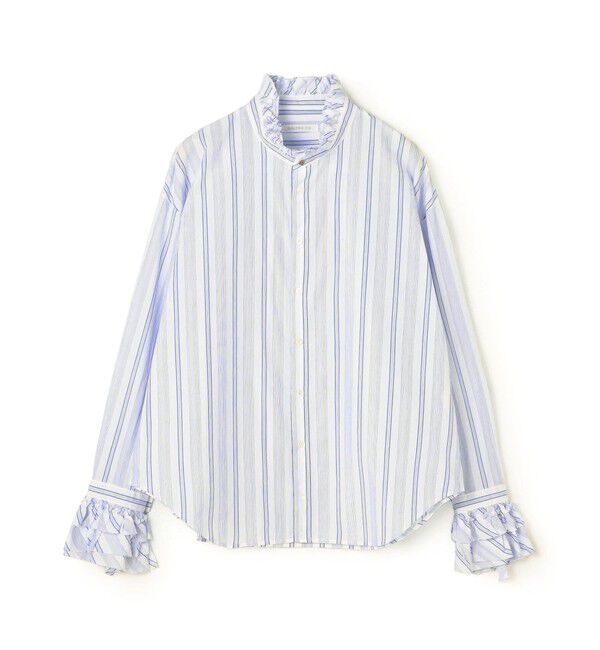 GALERIE VIE「コットン フリルシャツ」|シャツ・ブラウス|64 ブルー系