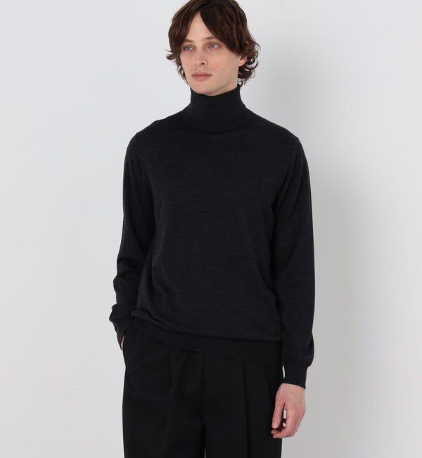 TOMORROWLAND MENS「【WEB先行予約】TOMORROWLAND tricot スーパーファインメリノウール タートルネックニット S-WOOL」|ニット・セーター|