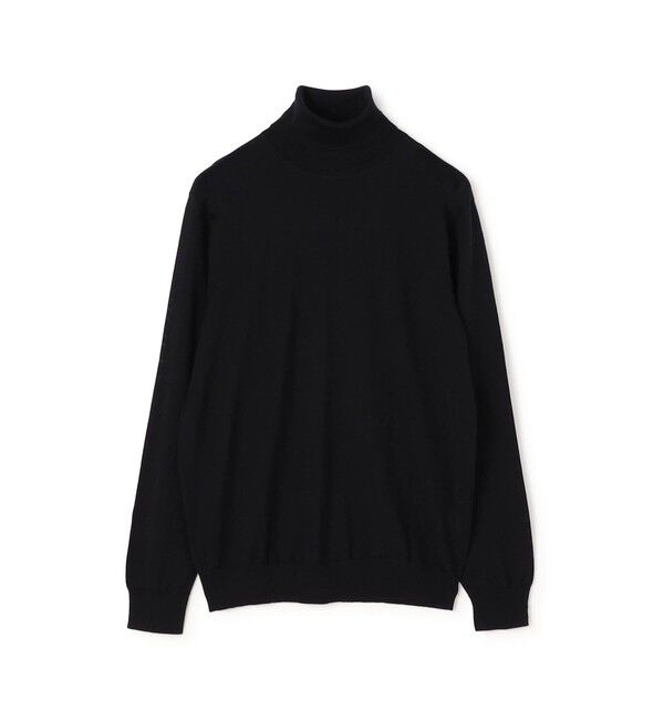 TOMORROWLAND MENS「【WEB先行予約】TOMORROWLAND tricot スーパーファインメリノウール タートルネックニット S-WOOL」|ニット・セーター|19 ブラック