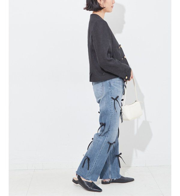  「リボンデニムパンツ」|デニム|