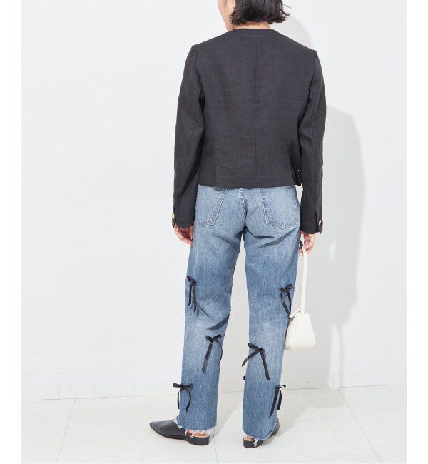  「リボンデニムパンツ」|デニム|