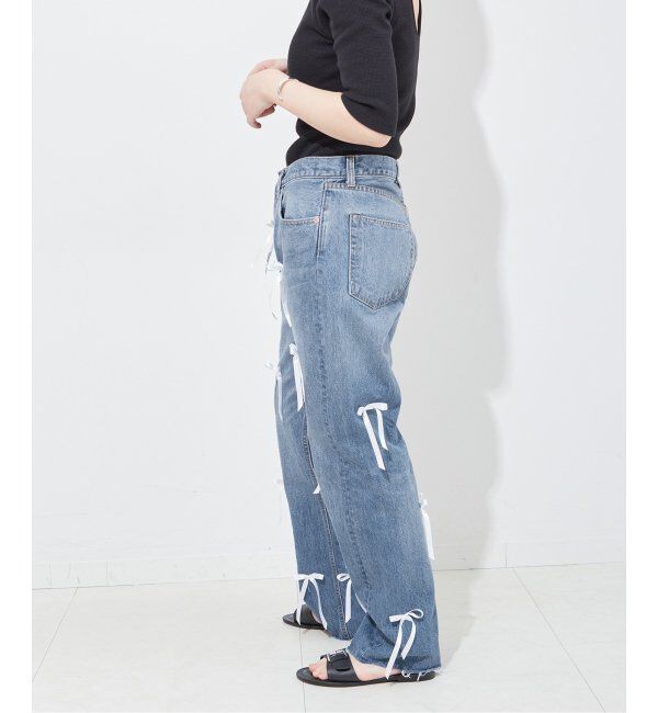  「リボンデニムパンツ」|デニム|
