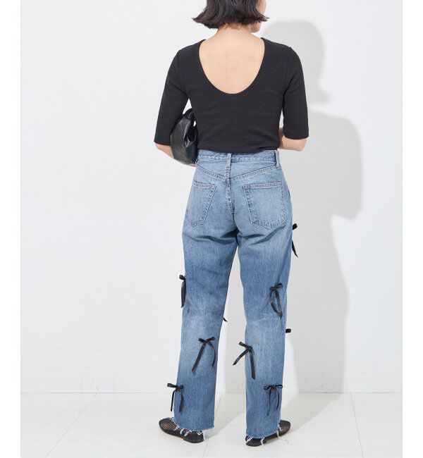  「リボンデニムパンツ」|デニム|