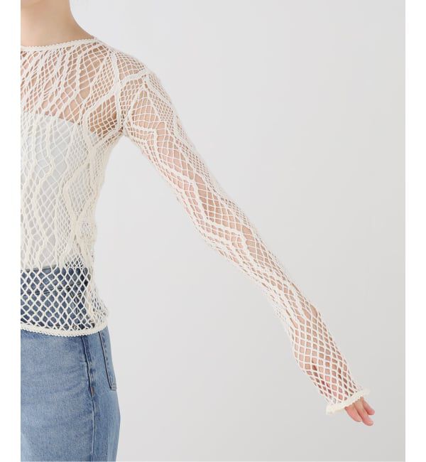  「EUCHRONIA STRETCH LACE CARDIGAN 262802：カーディガン」|Tシャツ・カットソー|