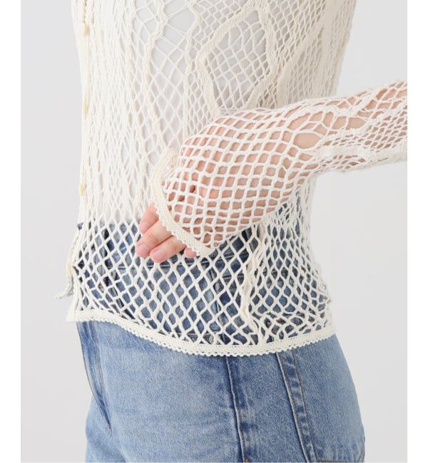  「EUCHRONIA STRETCH LACE CARDIGAN 262802：カーディガン」|Tシャツ・カットソー|