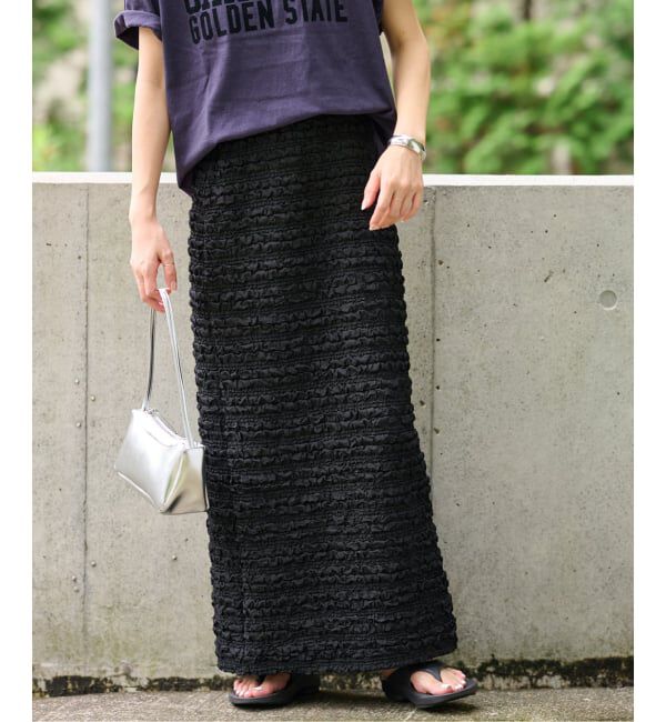 JOURNAL STANDARD relume「《WEB+一部店舗限定追加2》シャーリングジャガードスカート」|スカート|