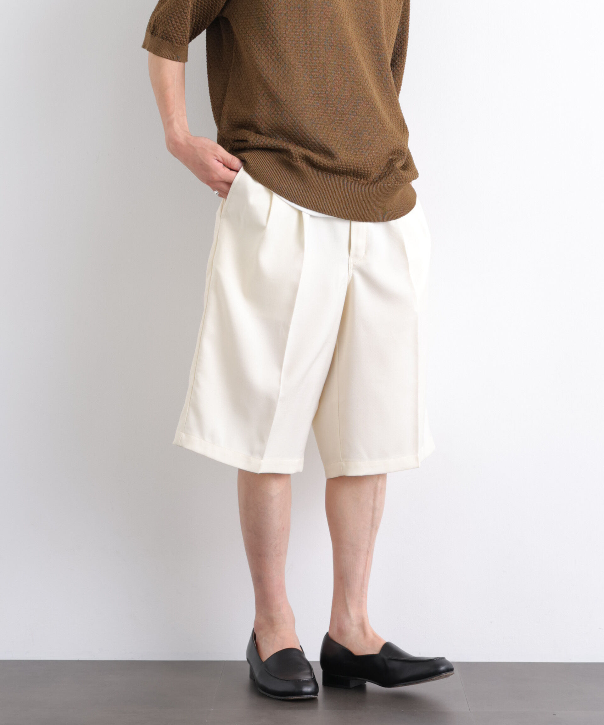 NANO universe「Dickies/別注 Wide Tuck Short Pants」|チノ|