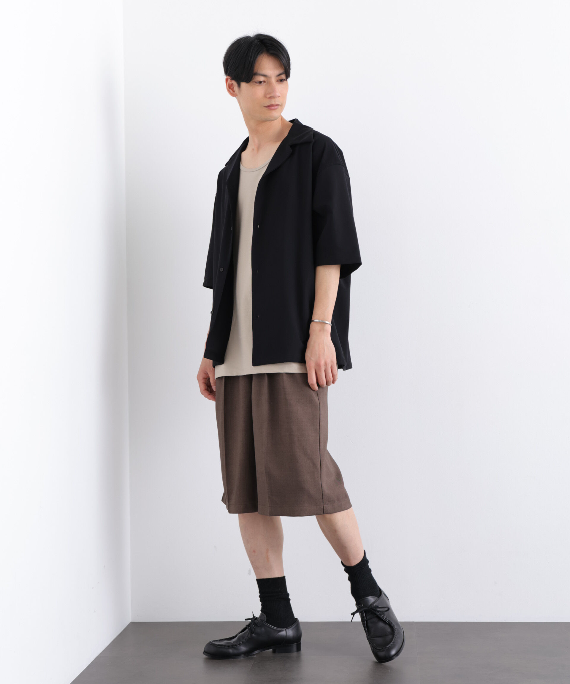NANO universe「Dickies/別注 Wide Tuck Short Pants」|チノ|