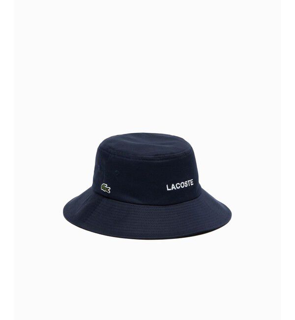 LACOSTE「ブランドネームロゴ刺繍エッセンシャルバケットハット」|ハット|