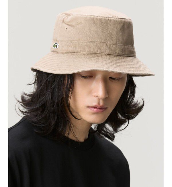 LACOSTE「ウォッシュドコットンバケットハット」|ハット|