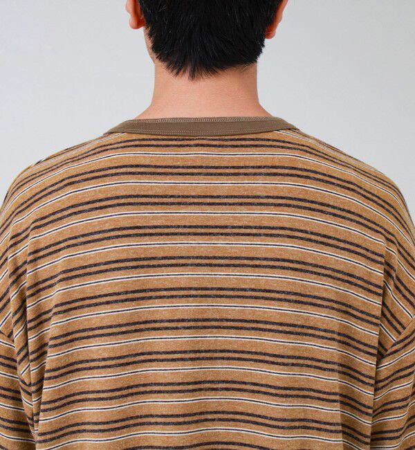 GLOSTER「【GEVACO/ゲバコ】ヘンリーネックボーダー ロングスリーブTシャツ」|Tシャツ・カットソー|