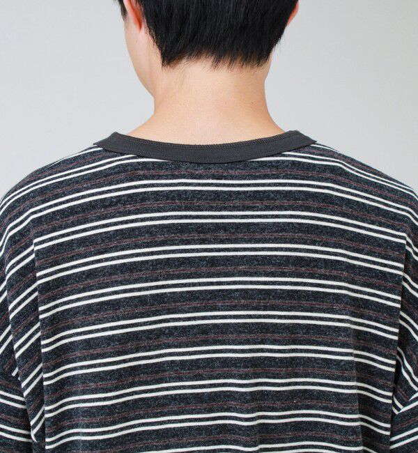 GLOSTER「【GEVACO/ゲバコ】ヘンリーネックボーダー ロングスリーブTシャツ」|Tシャツ・カットソー|