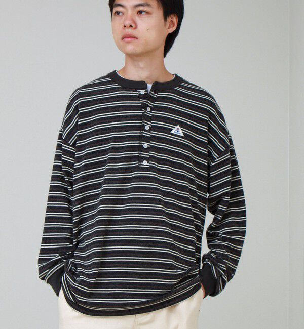 GLOSTER「【GEVACO/ゲバコ】ヘンリーネックボーダー ロングスリーブTシャツ」|Tシャツ・カットソー|