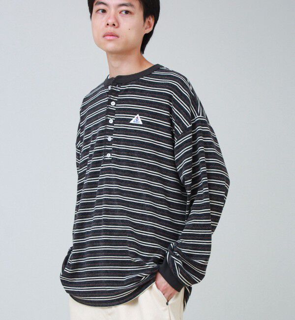 GLOSTER「【GEVACO/ゲバコ】ヘンリーネックボーダー ロングスリーブTシャツ」|Tシャツ・カットソー|