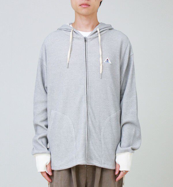 GLOSTER「【GEVACO/ゲバコ】ジップアップワッフルフーディー」|パーカー|
