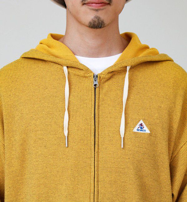 GLOSTER「【GEVACO/ゲバコ】ジップアップワッフルフーディー」|パーカー|
