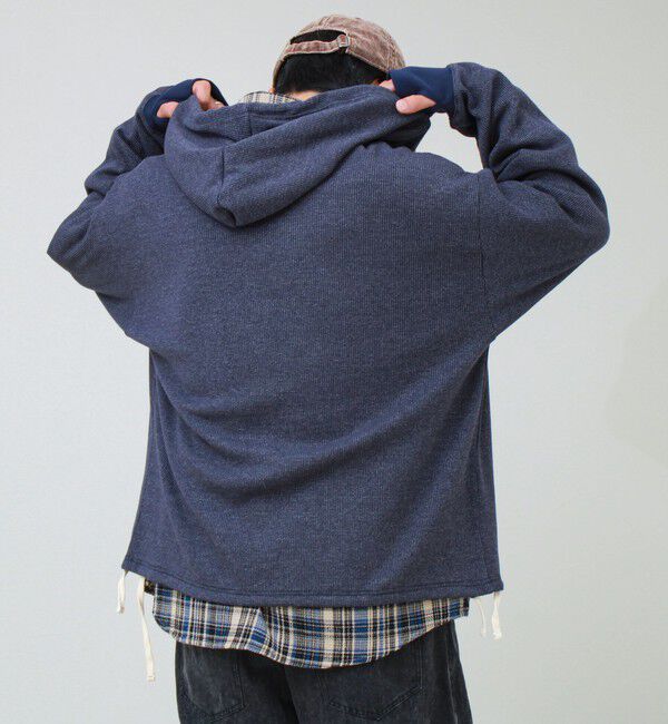 GLOSTER「【GEVACO/ゲバコ】ジップアップワッフルフーディー」|パーカー|