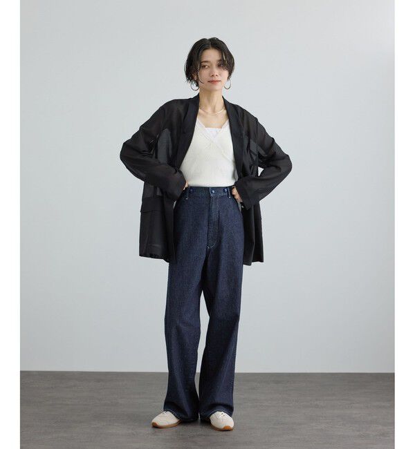 SALON adam et rope'「【KURO for SALON（クロ）】別注EASY TUCK DENIM INDIGO / デニムパンツ」|デニム|