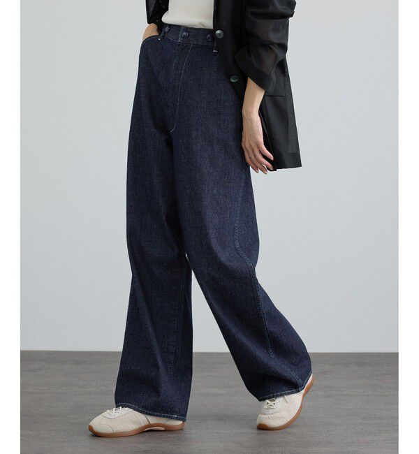 SALON adam et rope'「【KURO for SALON（クロ）】別注EASY TUCK DENIM INDIGO / デニムパンツ」|デニム|