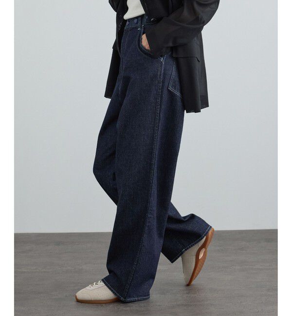 SALON adam et rope'「【KURO for SALON（クロ）】別注EASY TUCK DENIM INDIGO / デニムパンツ」|デニム|