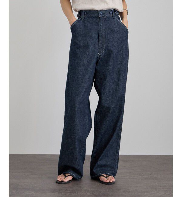 SALON adam et rope'「【KURO for SALON（クロ）】別注EASY TUCK DENIM INDIGO / デニムパンツ」|デニム|