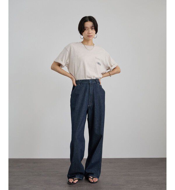 SALON adam et rope'「【KURO for SALON（クロ）】別注EASY TUCK DENIM INDIGO / デニムパンツ」|デニム|