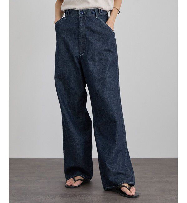 SALON adam et rope'「【KURO for SALON（クロ）】別注EASY TUCK DENIM INDIGO / デニムパンツ」|デニム|