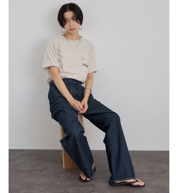 SALON adam et rope'「【KURO for SALON（クロ）】別注EASY TUCK DENIM INDIGO / デニムパンツ」|デニム|