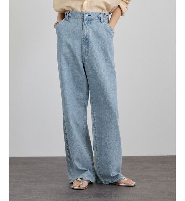 SALON adam et rope'「【KURO for SALON（クロ）】別注EASY TUCK DENIM LIGHT INDIGO / デニムパンツ」|デニム|