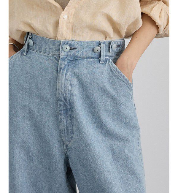 SALON adam et rope'「【KURO for SALON（クロ）】別注EASY TUCK DENIM LIGHT INDIGO / デニムパンツ」|デニム|