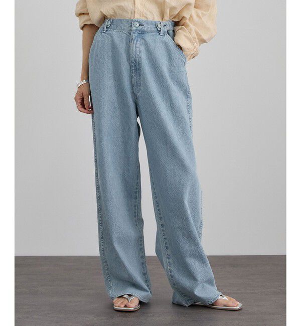 SALON adam et rope'「【KURO for SALON（クロ）】別注EASY TUCK DENIM LIGHT INDIGO / デニムパンツ」|デニム|