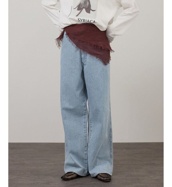 SALON adam et rope'「【KURO for SALON（クロ）】別注EASY TUCK DENIM LIGHT INDIGO / デニムパンツ」|デニム|
