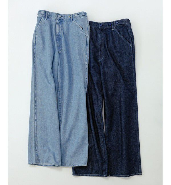 SALON adam et rope'「【KURO for SALON（クロ）】別注EASY TUCK DENIM LIGHT INDIGO / デニムパンツ」|デニム|