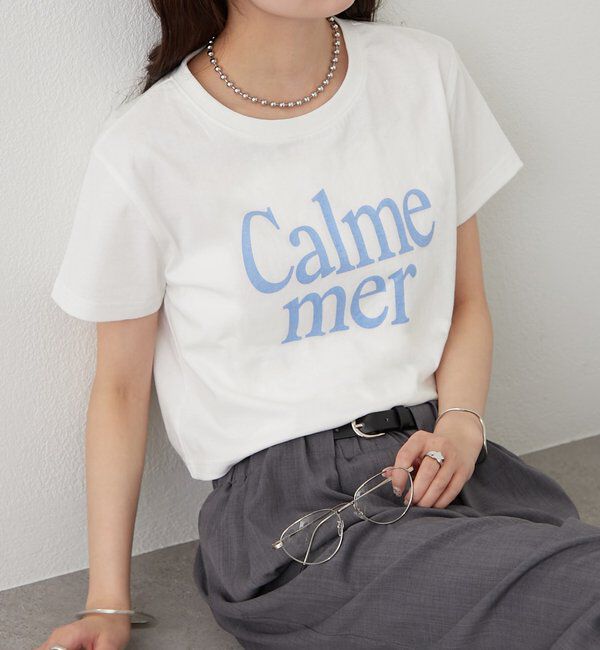  「【4色展開/短丈で使いやすい◎】カラーロゴチビTシャツ」|Tシャツ・カットソー|オフホワイト
