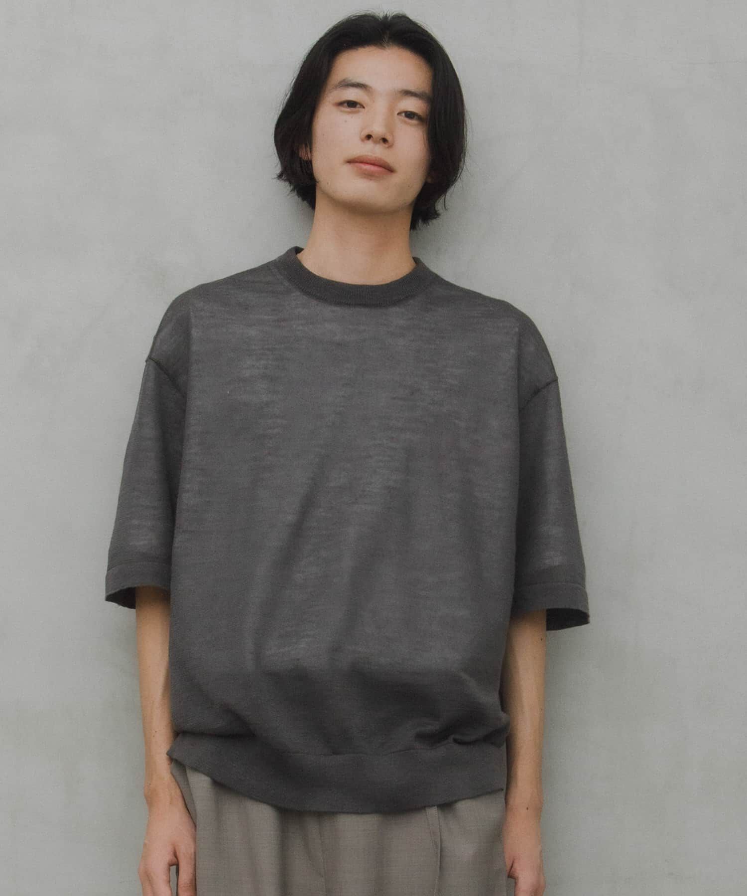 URBAN RESEARCH DOORS「Ramie High Gauge Crew-Neck Knit」|ニット・セーター|