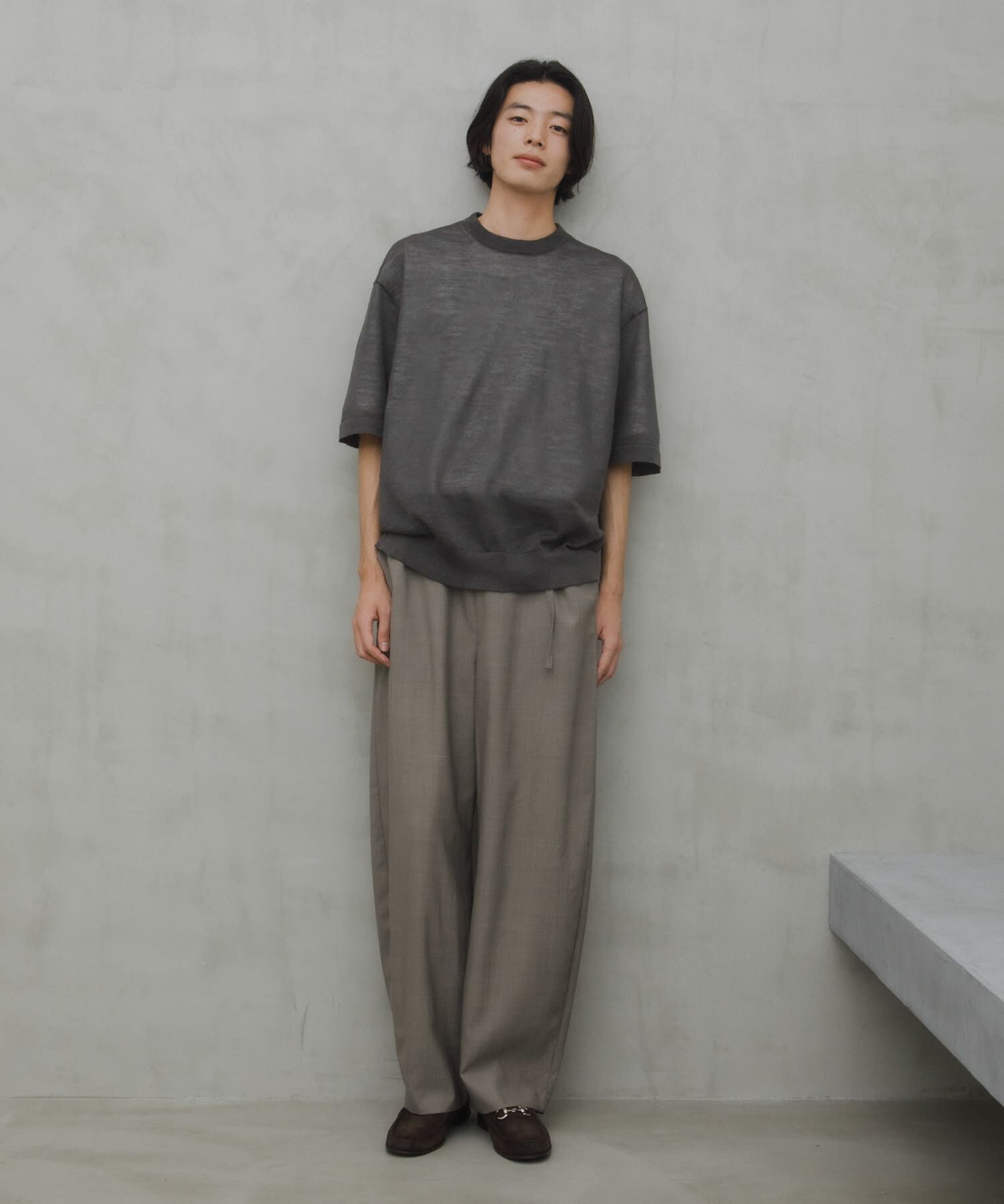 URBAN RESEARCH DOORS「Ramie High Gauge Crew-Neck Knit」|ニット・セーター|