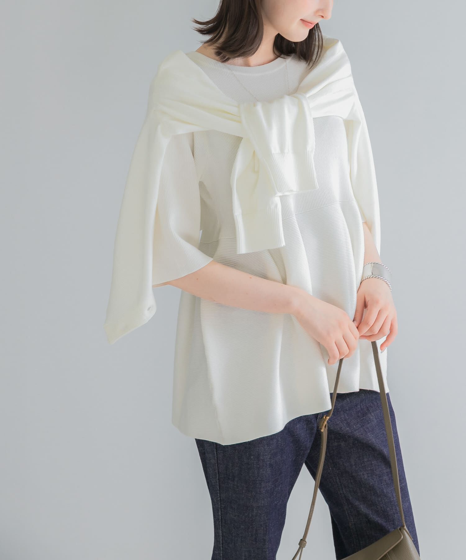 URBAN RESEARCH ROSSO「『WEB限定』フォルムニットアンサンブル」|ニット・セーター|